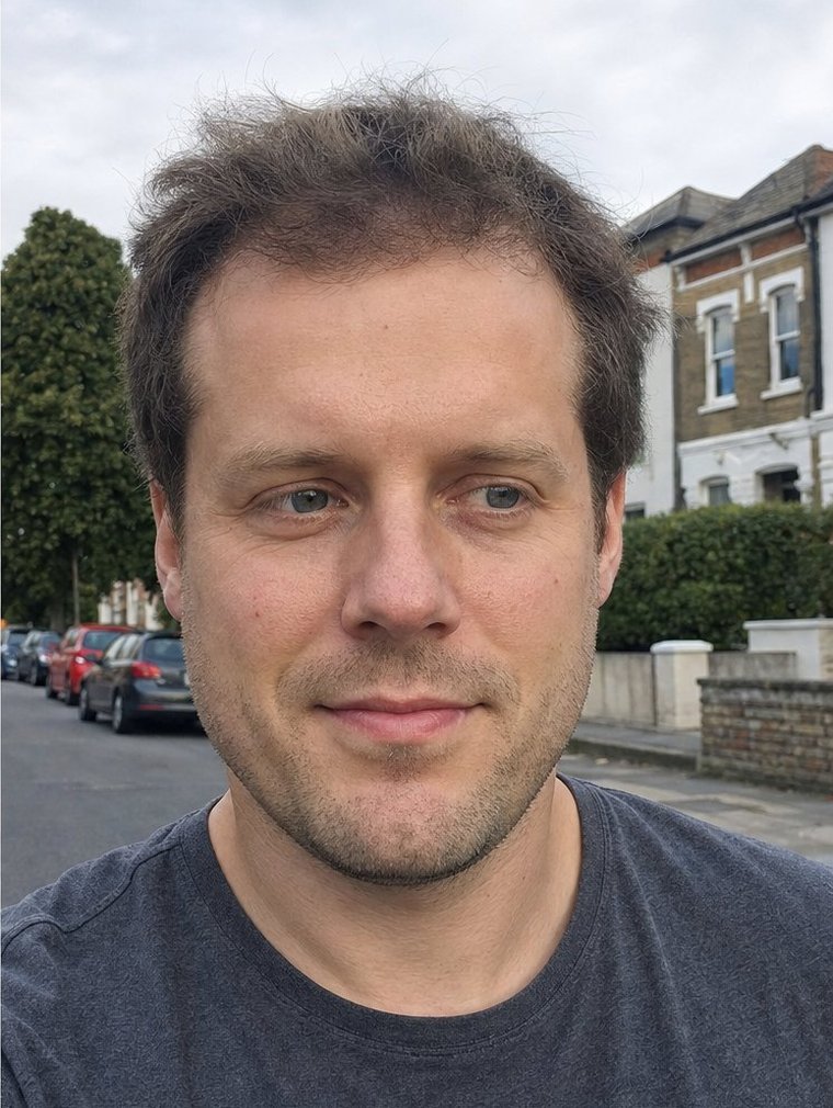 Hairline restoration result (illustrative placeholder)