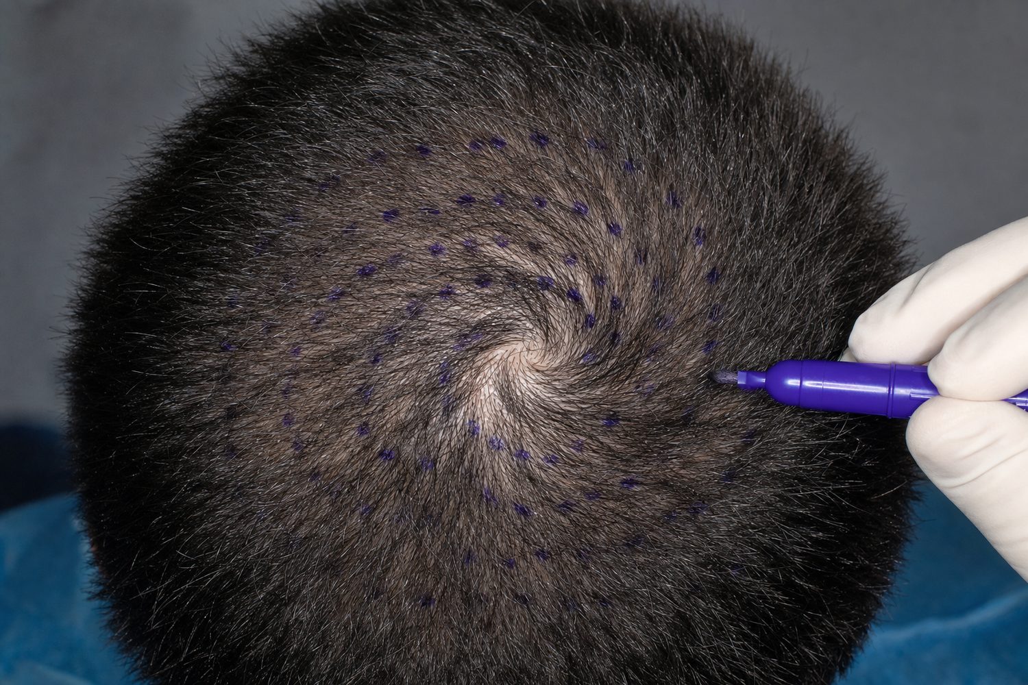 Follicular units under magnification