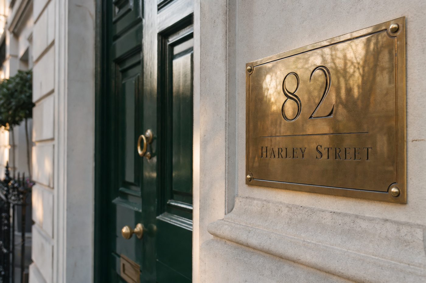 82 Harley Street — heritage plate