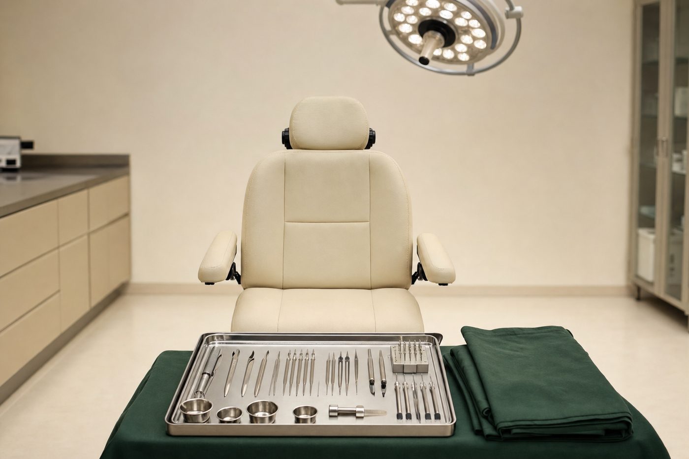 A single prepared surgical station