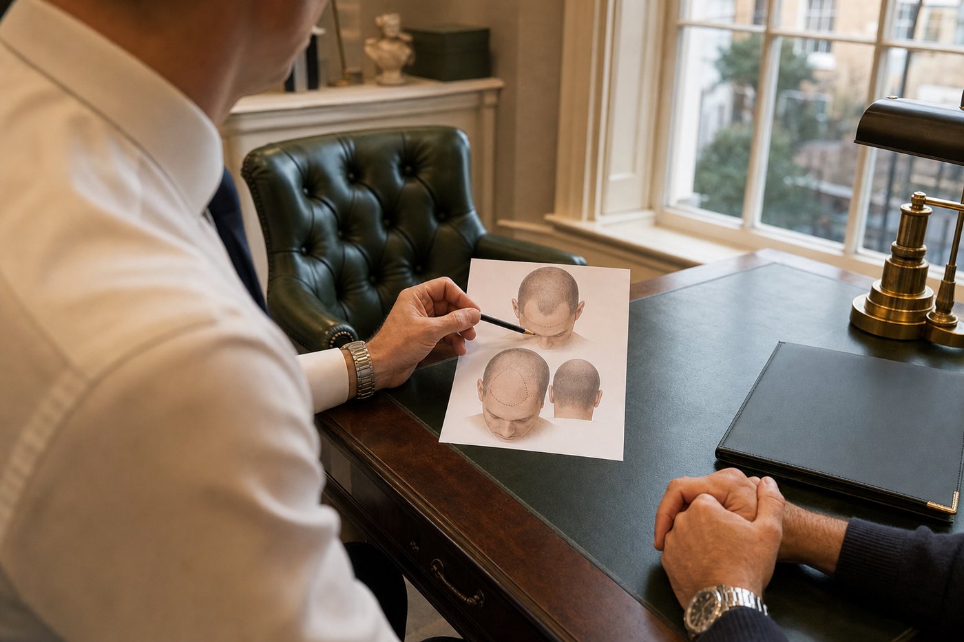 A consultation in progress