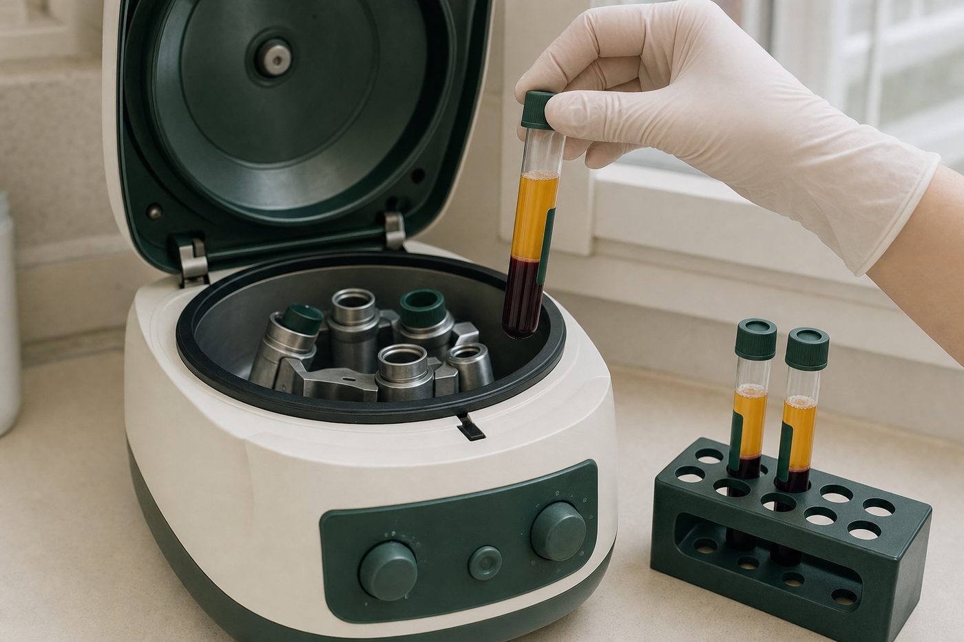 Platelet-rich plasma prepared in-clinic