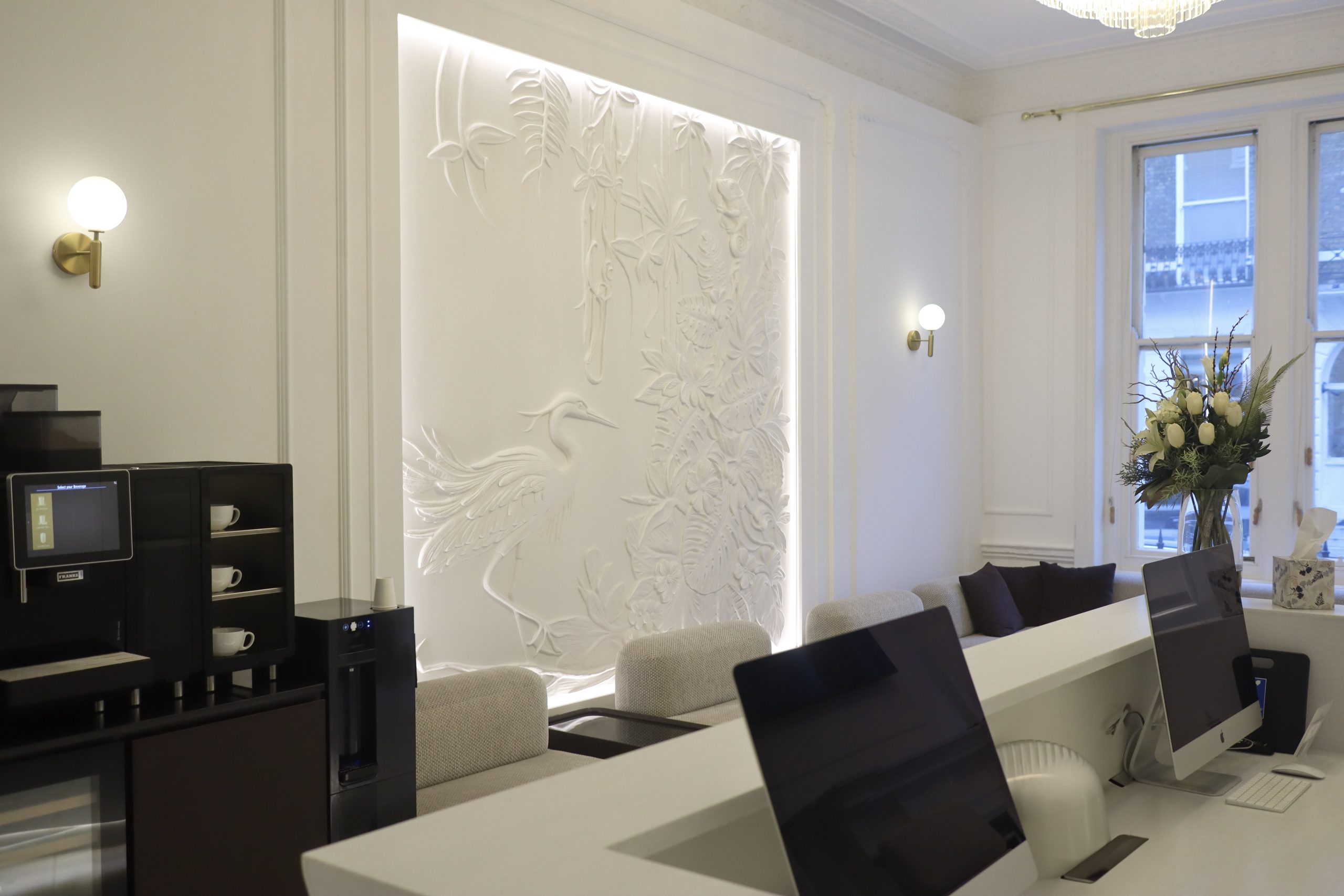 reception of hair loss transplant clinic